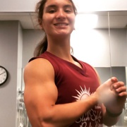 Teen muscle girl Fitness girl Sofia